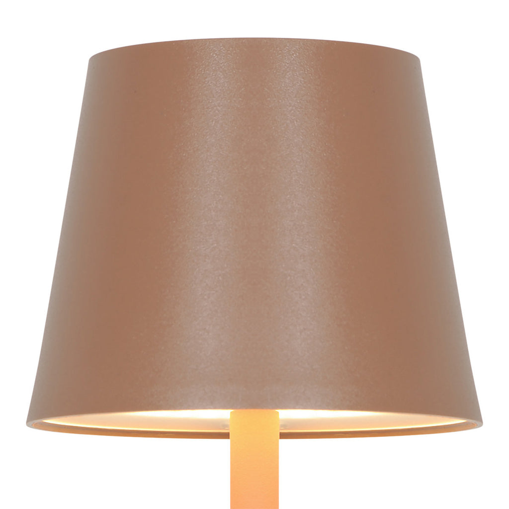 GoodHome Quelea Matt Terracotta Integrated LED Table lamp