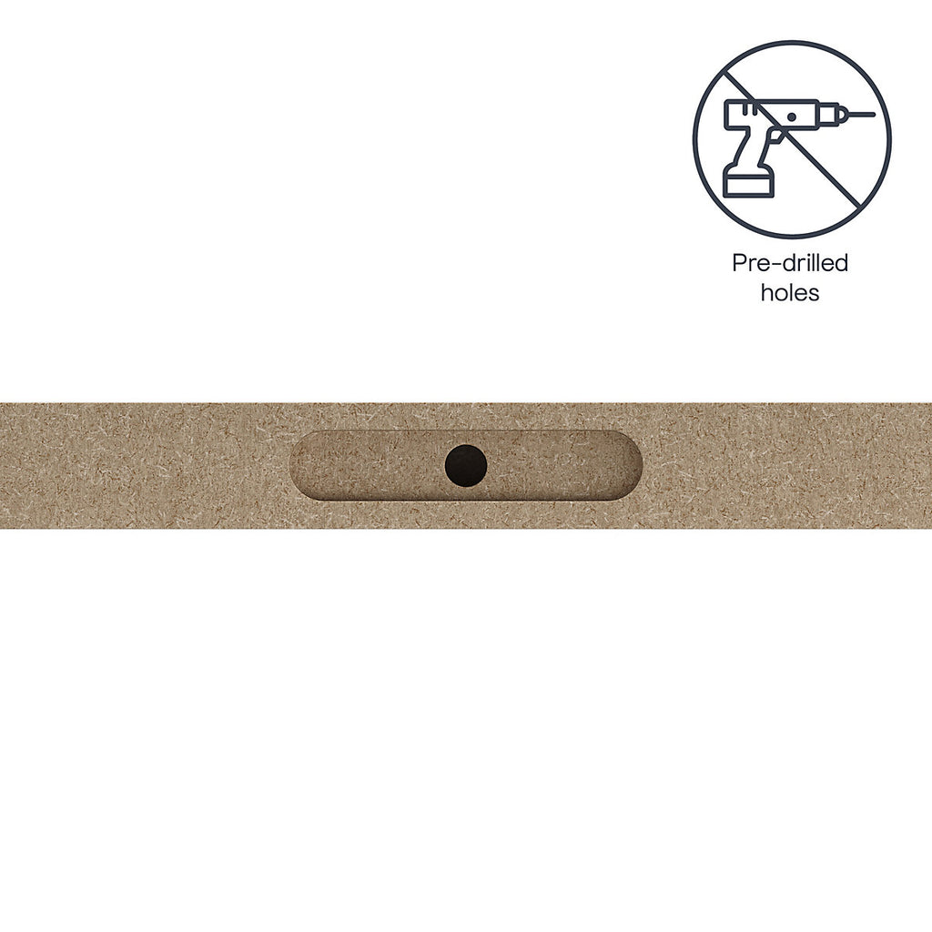 GoodHome Rigga Modular Tea green Timber Rectangular Floating shelf (L)80cm x (D)19cm