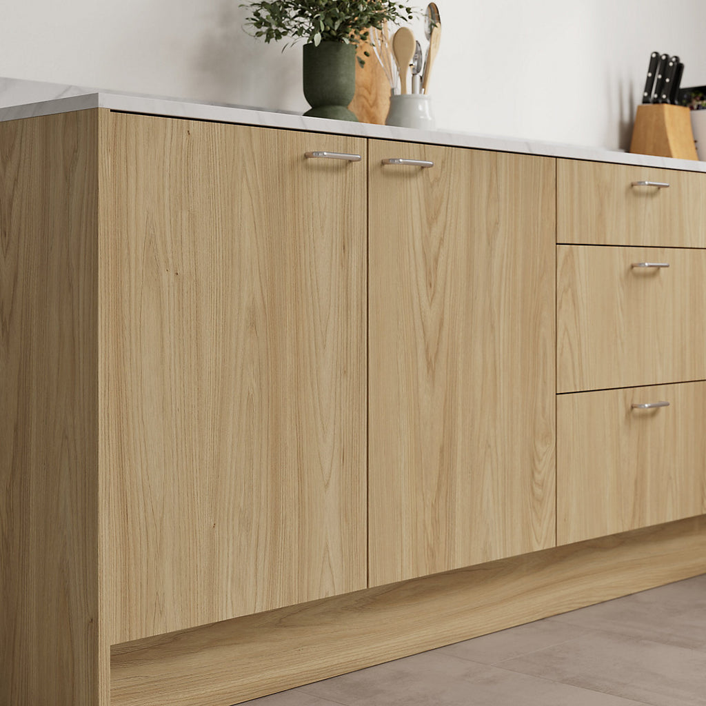 GoodHome Rivero Matt oak effect Standard End support panel (H)870mm (W)590mm