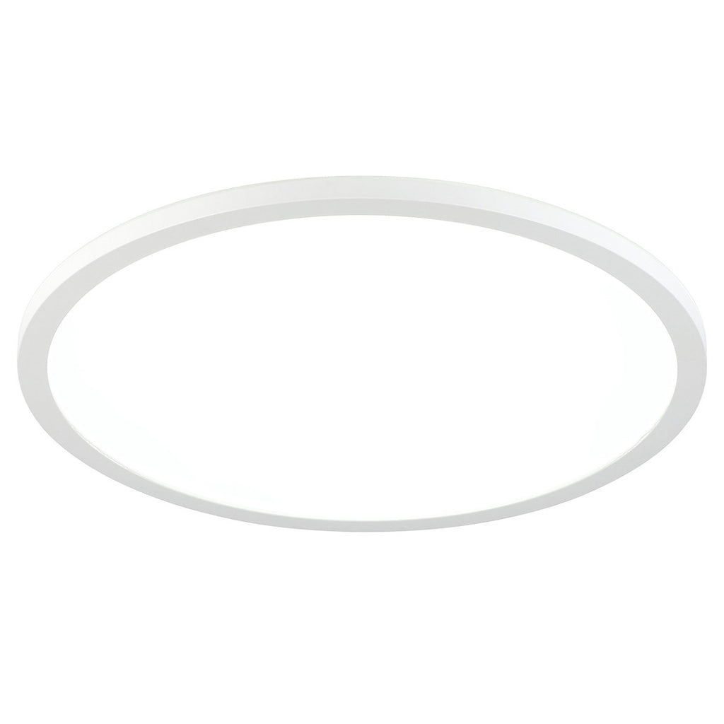 GoodHome Round Matt Plastic White LED Ceiling light
