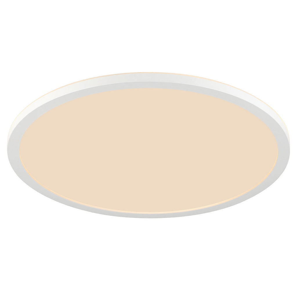 GoodHome Round Matt Plastic White LED Ceiling light