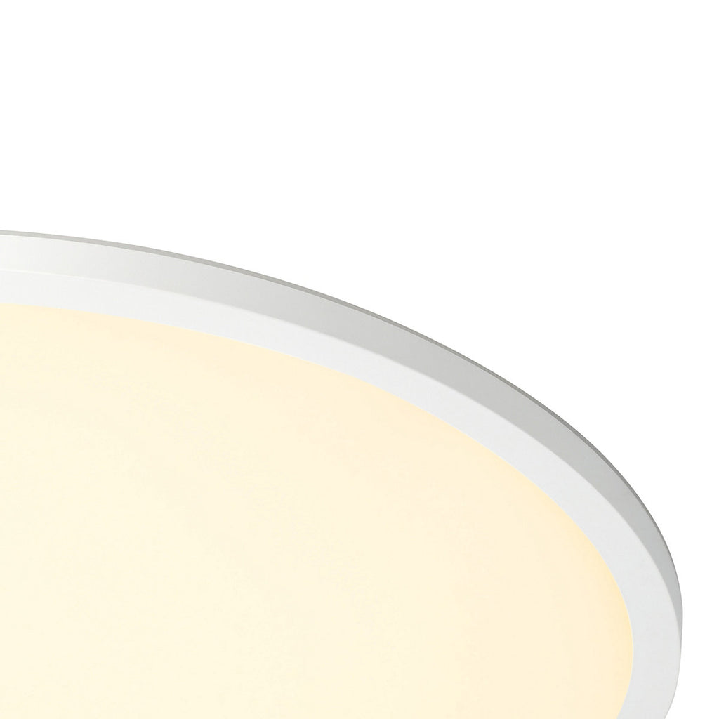 GoodHome Round Matt Plastic White LED Ceiling light