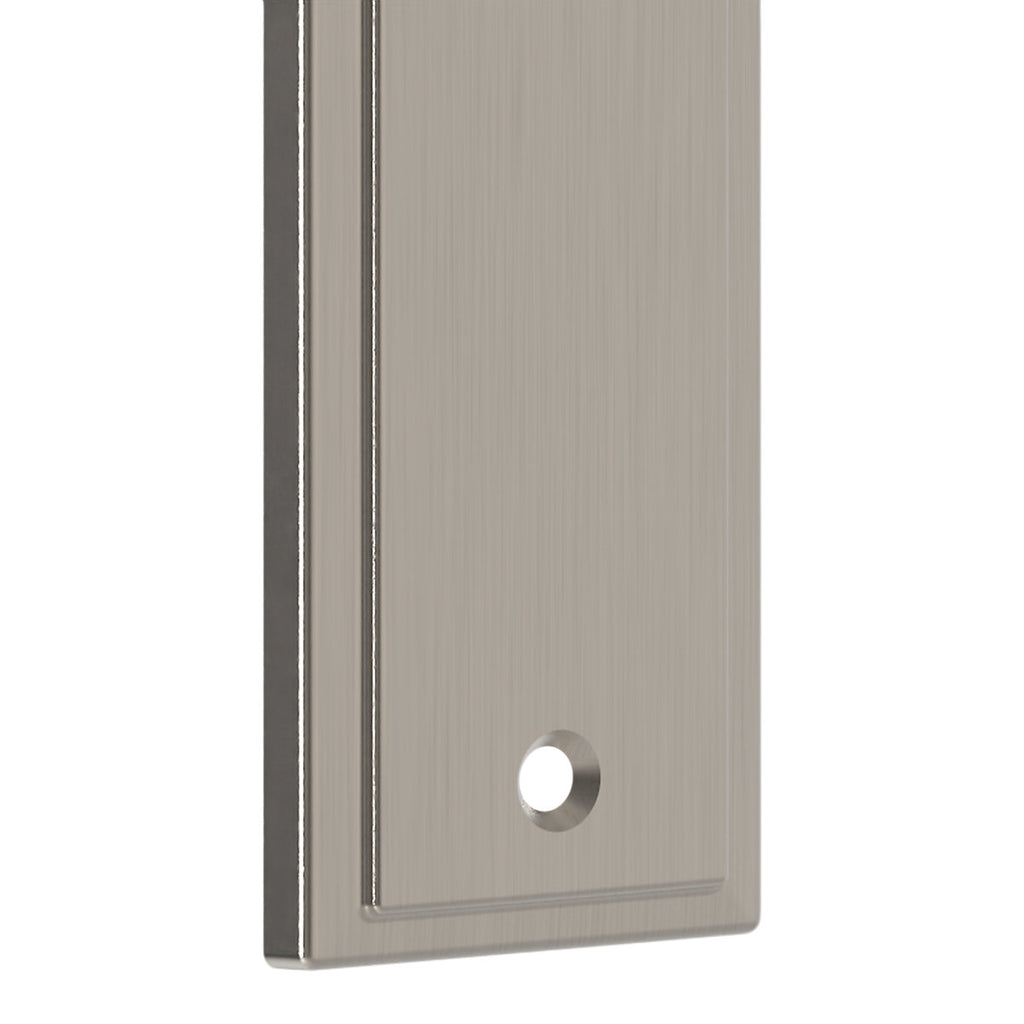 GoodHome Sennen Brushed Nickel effect Scroll Latch Door handle (L)105mm (D)59.5mm Pack of 3