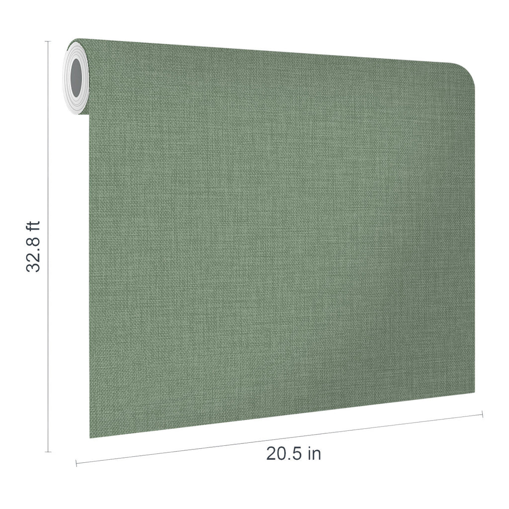 GoodHome Shung Green Woven effect Textured Wallpaper