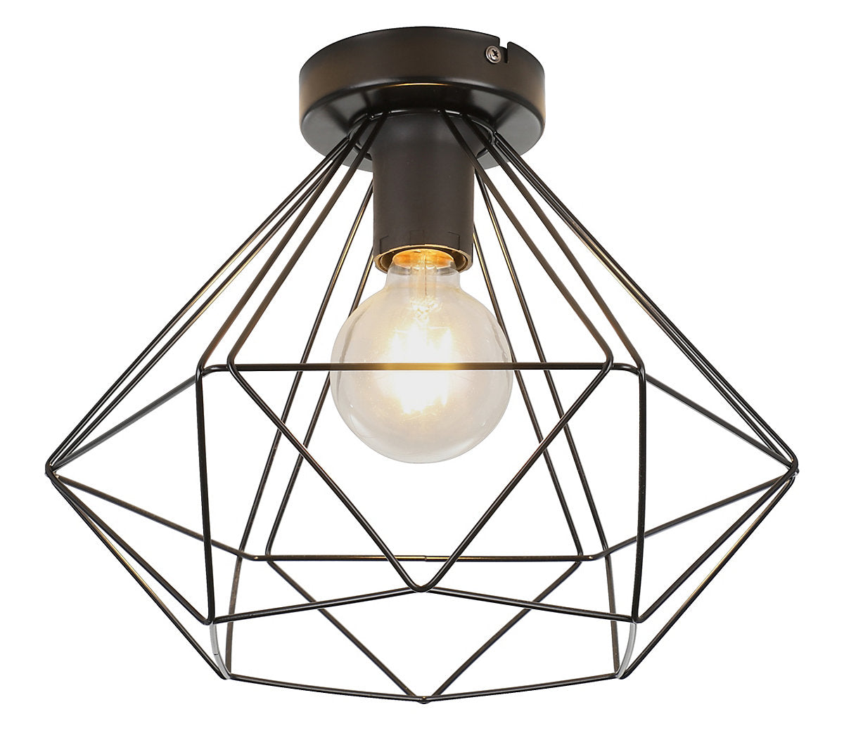 GoodHome Smertrio Modern Matt Metal Black Ceiling light