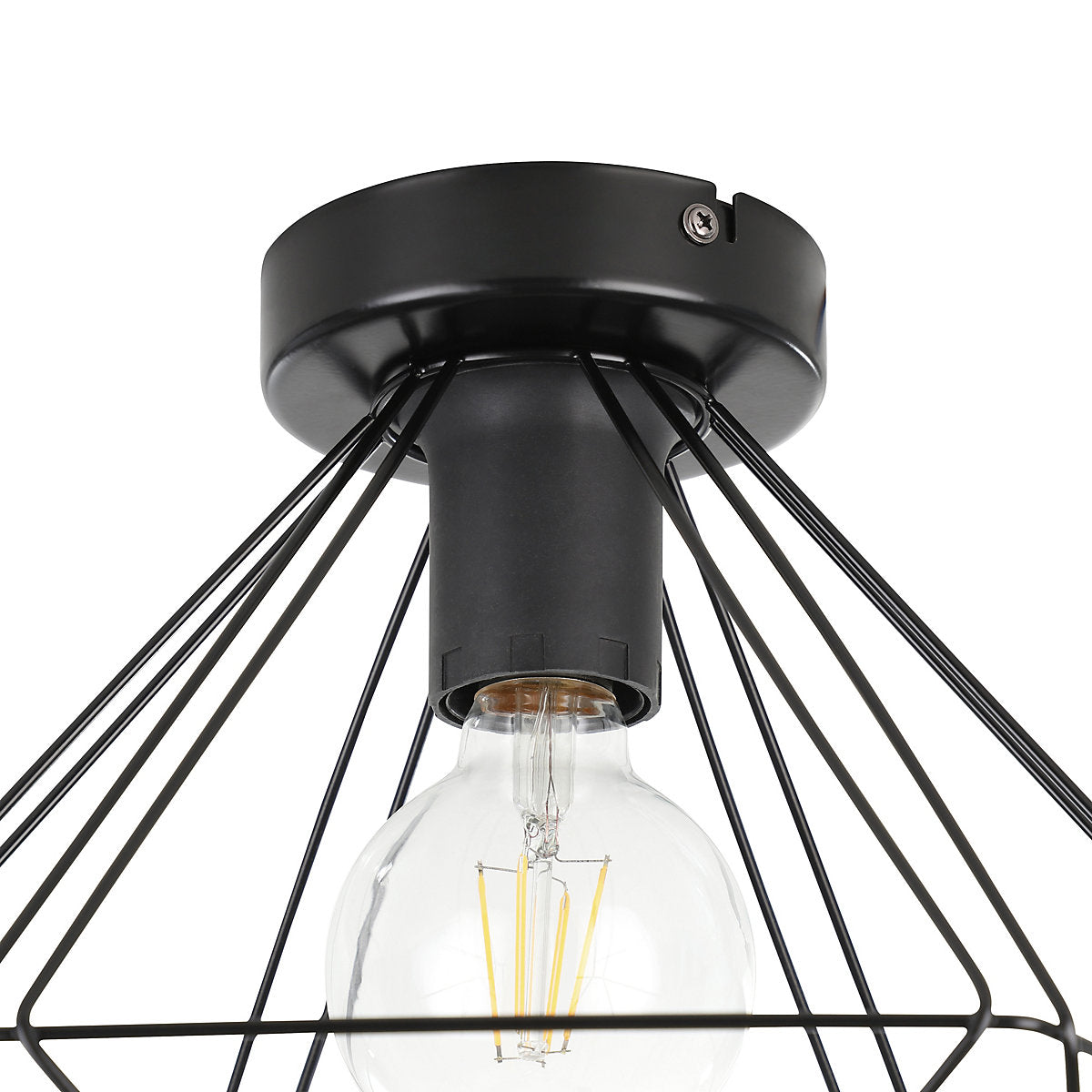 GoodHome Smertrio Modern Matt Metal Black Ceiling light