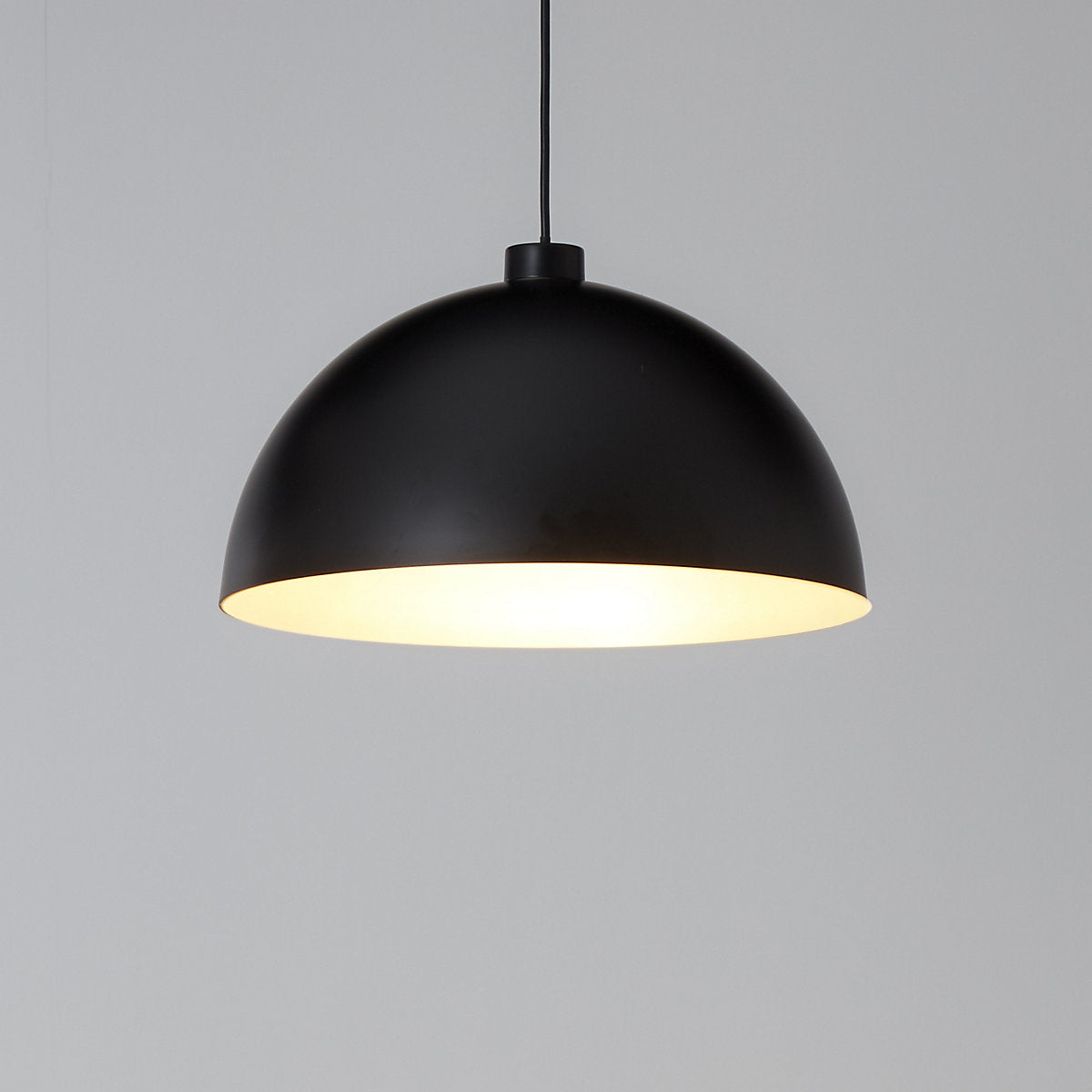 GoodHome Songor Black Gold effect Dome Semi-circle Light shade (D)38cm