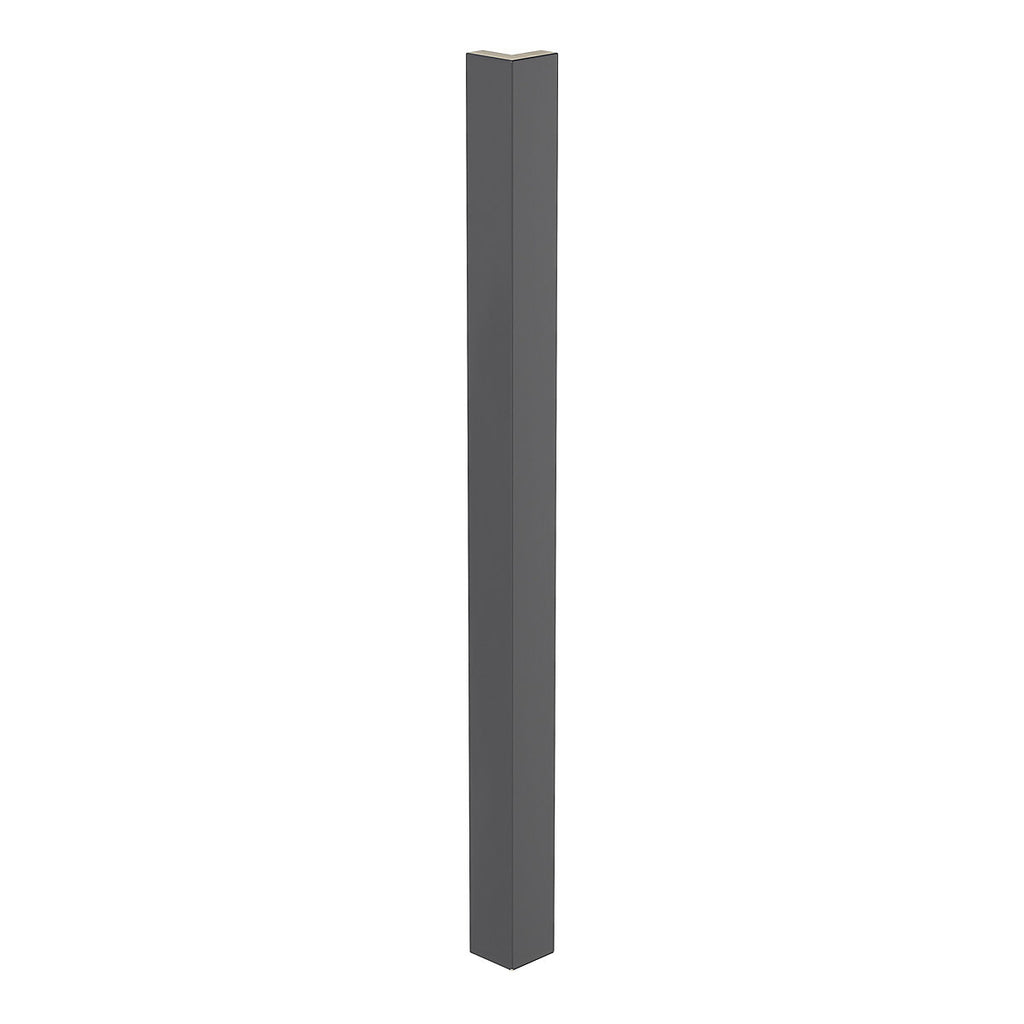 GoodHome Stevia Innovo handleless Gloss anthracite Standard Corner post, (W)48mm (L)715mm