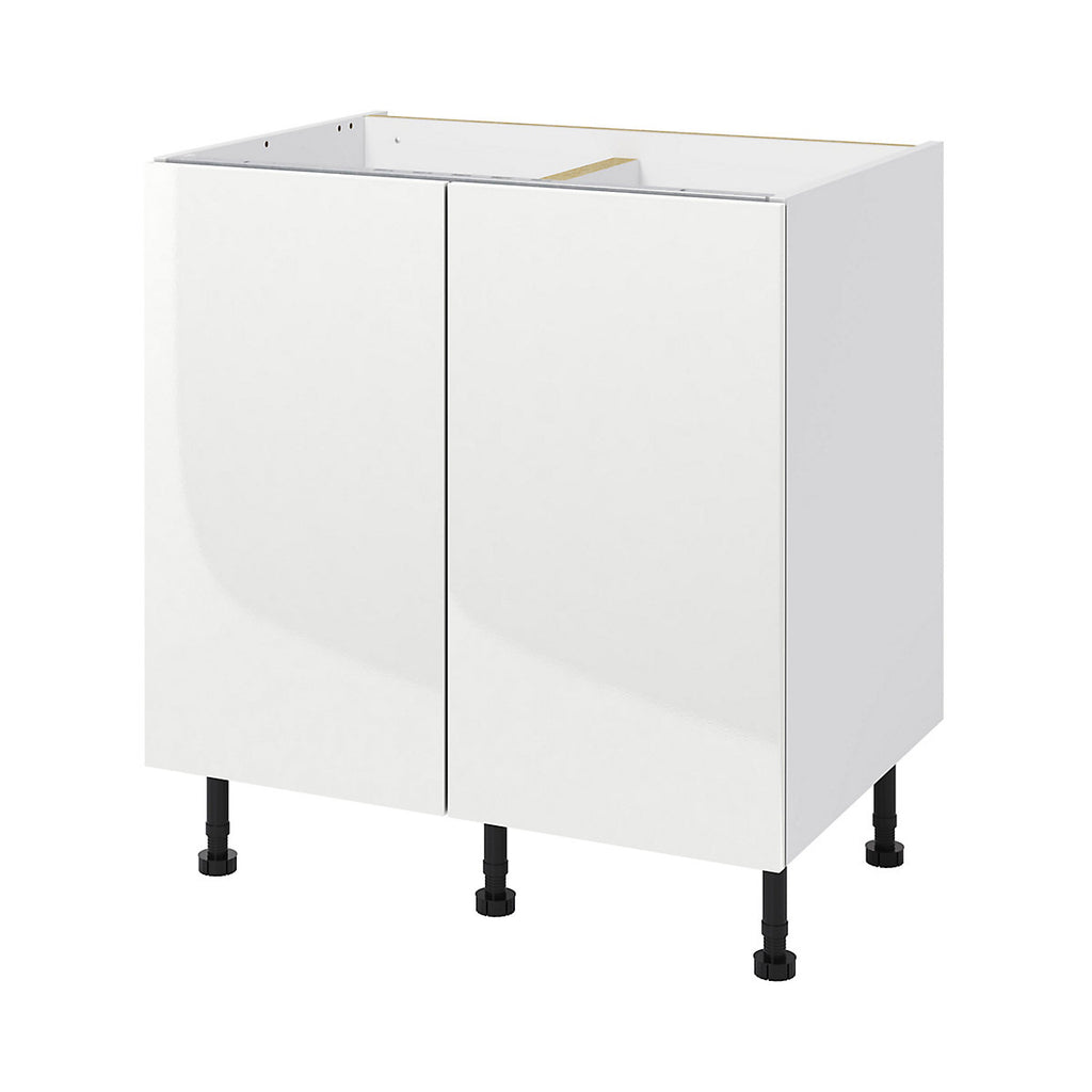 GoodHome Stevia Matt white Base Kitchen cabinet (W) 800mm (H)870mm