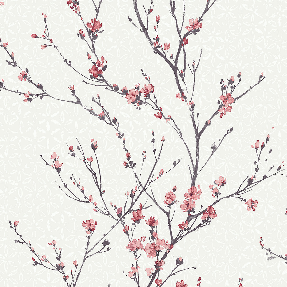 GoodHome Teff Pink Floral Textured Wallpaper
