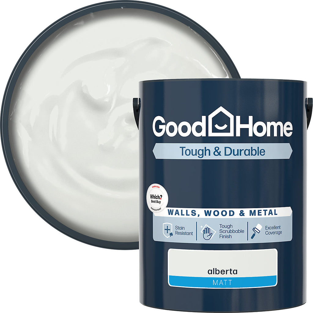 GoodHome Tough & Durable Alberta Matt Metal, plaster & wood Multi-surface paint, 5L