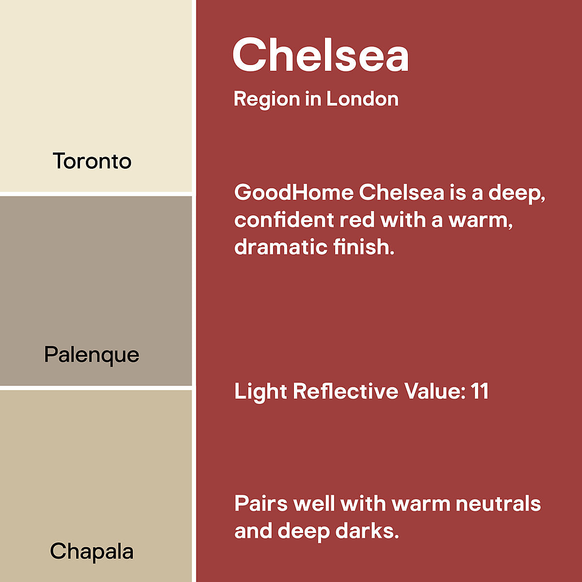 GoodHome Tough & Durable Chelsea Matt Wall & ceiling Emulsion paint, 50ml Tester pot