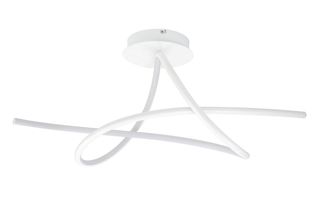 GoodHome Triangular Matt Metal & plastic White LED Ceiling light