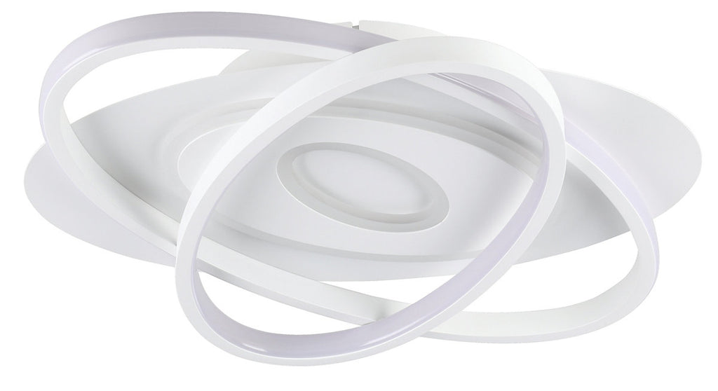GoodHome Uldino Round Matt Metal & plastic White LED Ceiling light