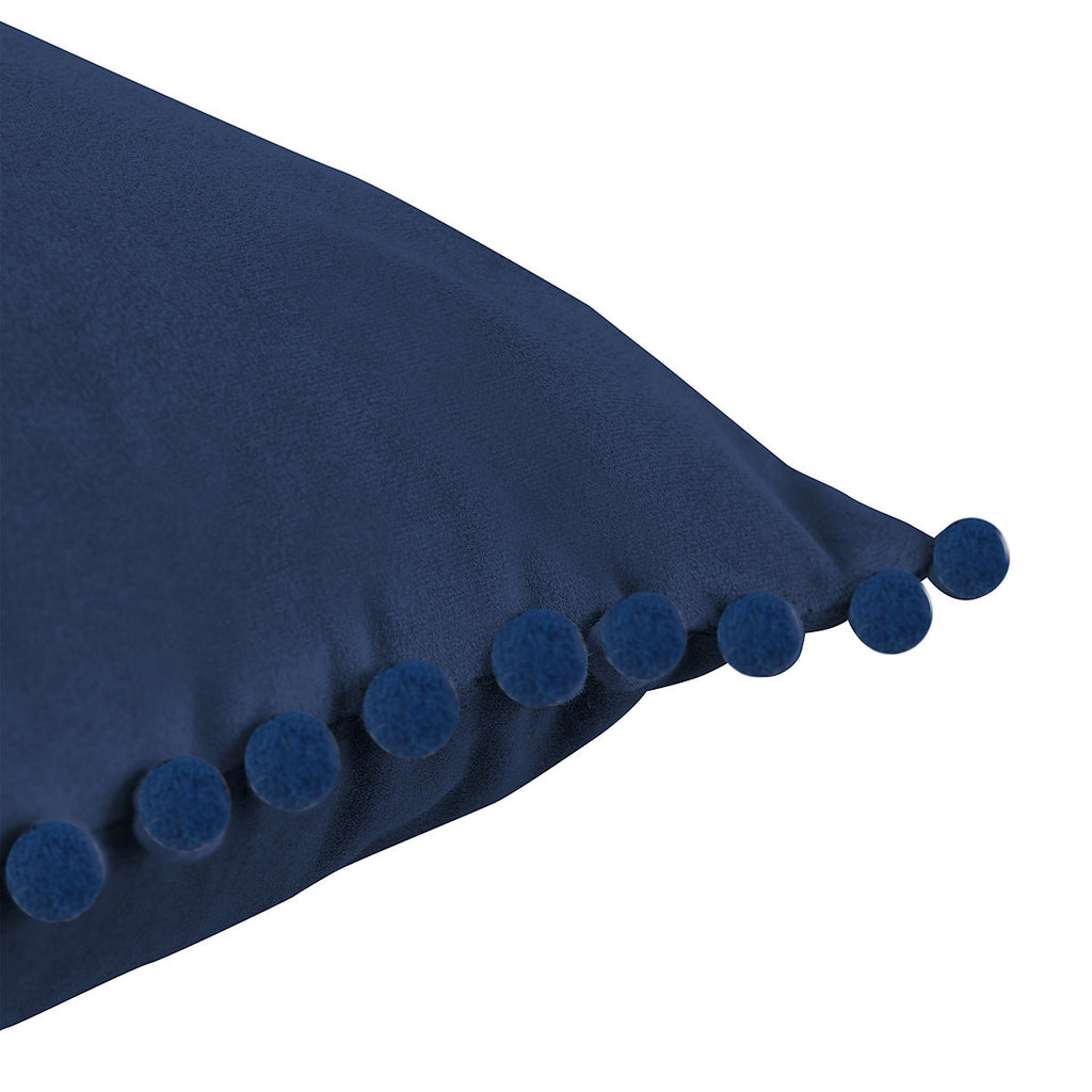 GoodHome Valgreta Deep navy Rectangular Velvet effect Indoor Cushion, (L)30cm x (W)50cm