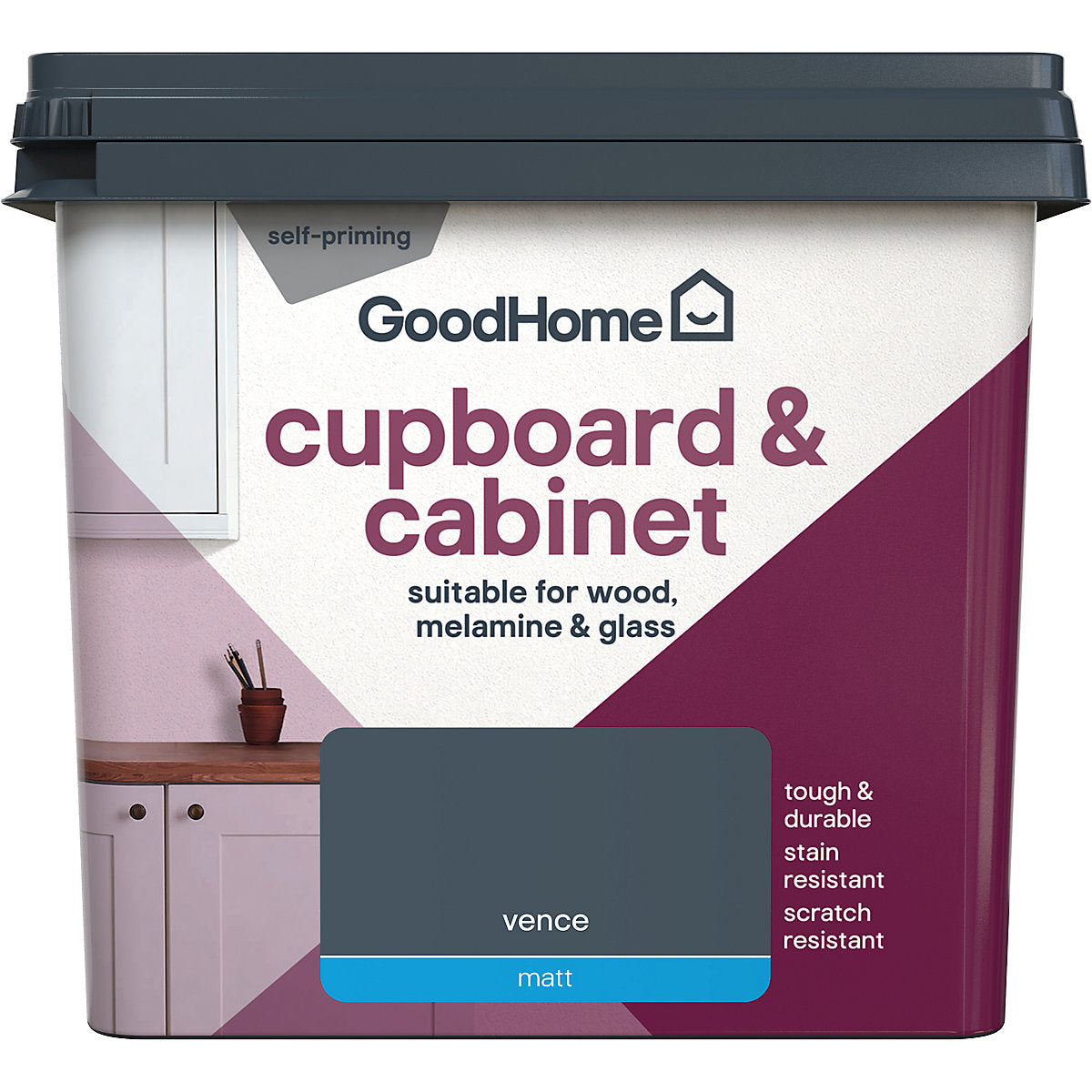 GoodHome Vence Matt Cupboard & cabinet paint, 750ml
