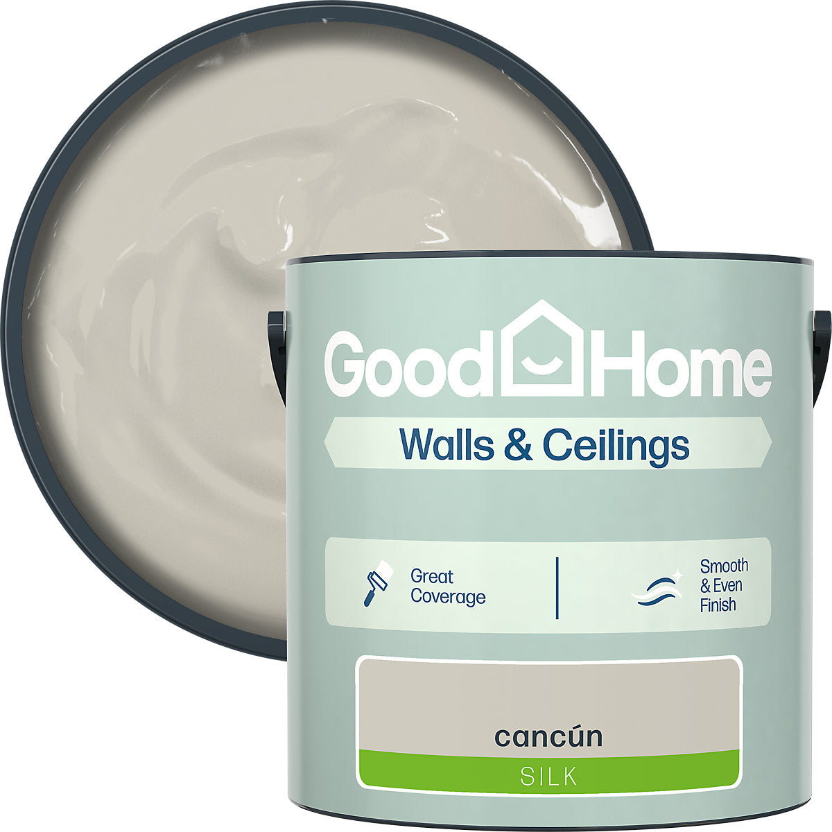 GoodHome Walls & Ceilings Cancun Silk Emulsion paint, 2.5L