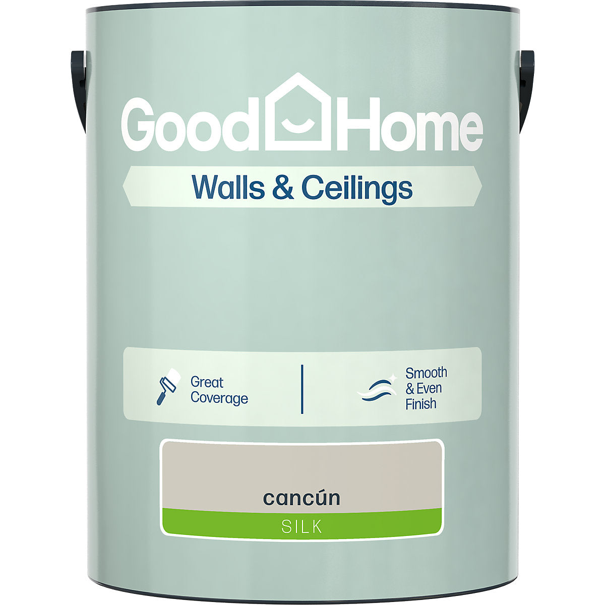 GoodHome Walls & Ceilings Cancun Silk Emulsion paint, 5L