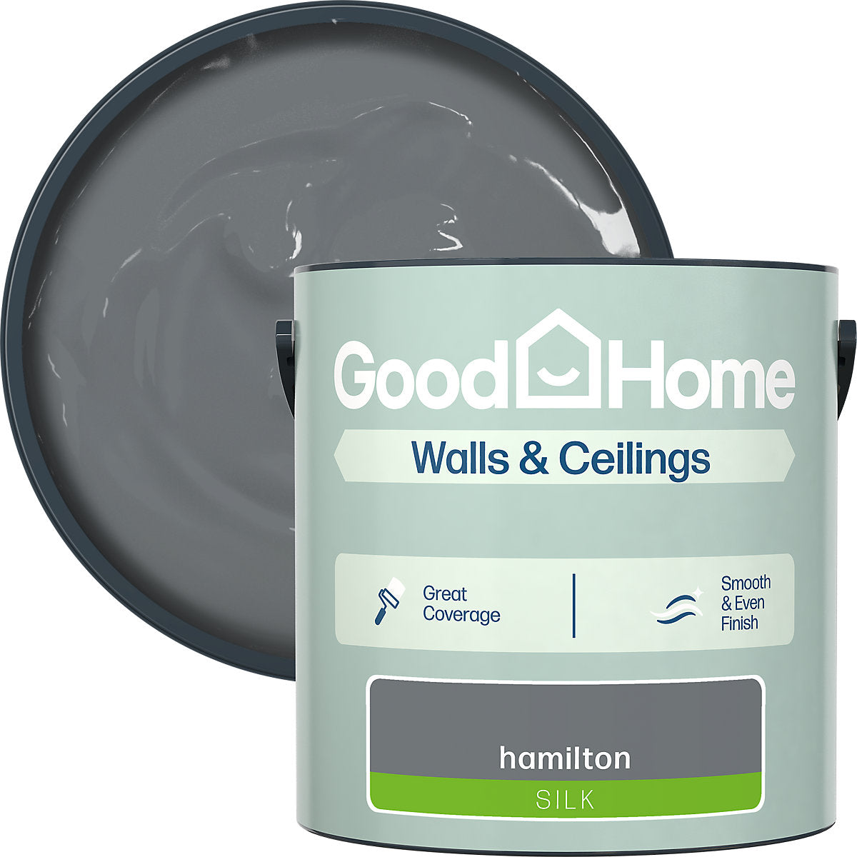 GoodHome Walls & Ceilings Hamilton Silk Emulsion paint, 2.5L