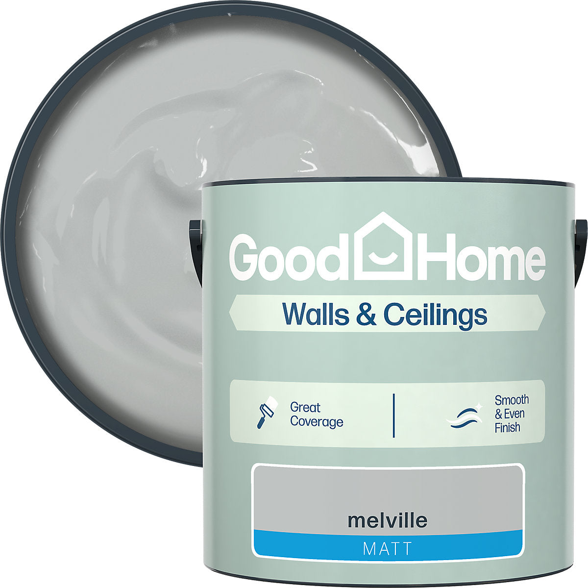 GoodHome Walls & Ceilings Melville Matt Emulsion paint, 2.5L