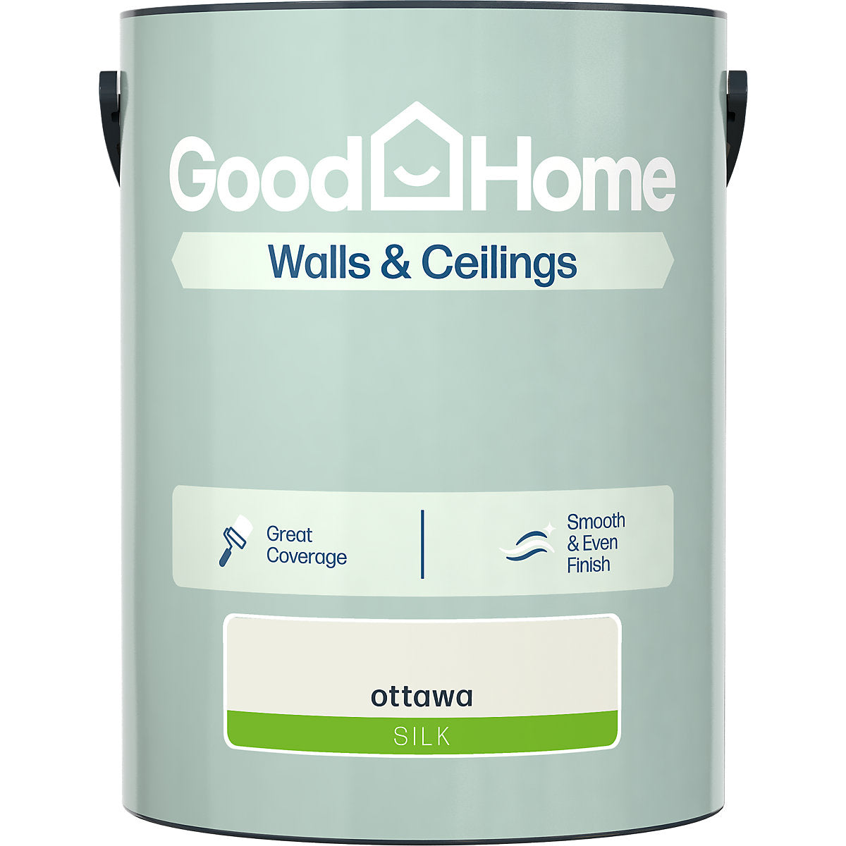 GoodHome Walls & Ceilings Ottawa Silk Emulsion paint, 5L