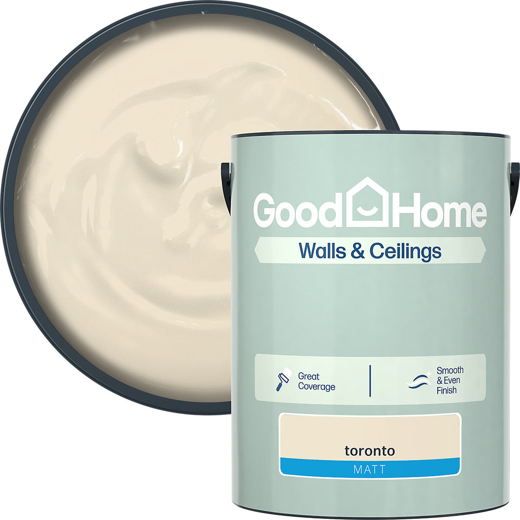 GoodHome Walls & Ceilings Toronto Matt Emulsion paint, 5L