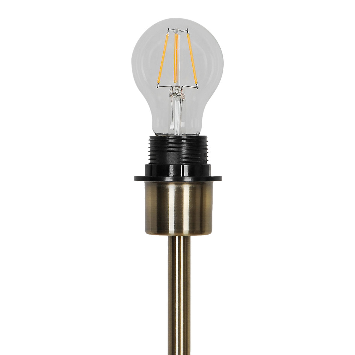 GoodHome Willet Satin Antique brass effect Floor lamp base