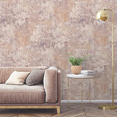 Grandeco Blush Plaster effect Concrete Embossed Wallpaper