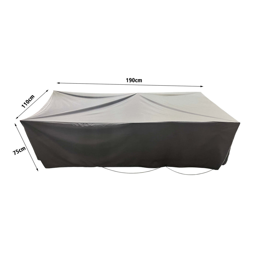 Grey Rectangular Garden table cover (H)75cm (W)110cm