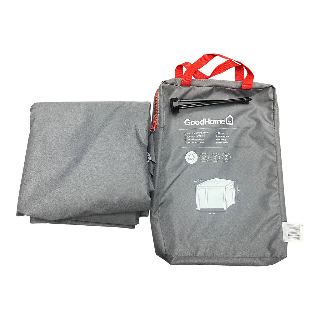 Grey Rectangular Garden table cover (H)75cm (W)110cm
