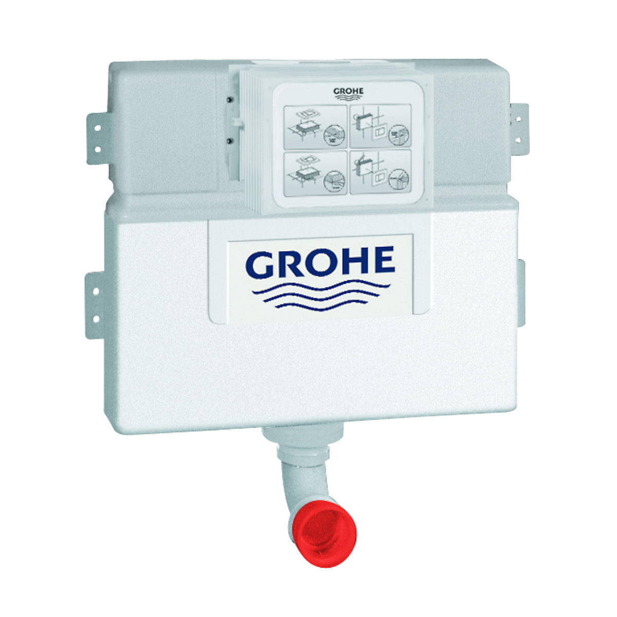 Grohe Even Alpine White Concealed Dual Cistern (H)45.5cm (W)41.5cm (D)14cm