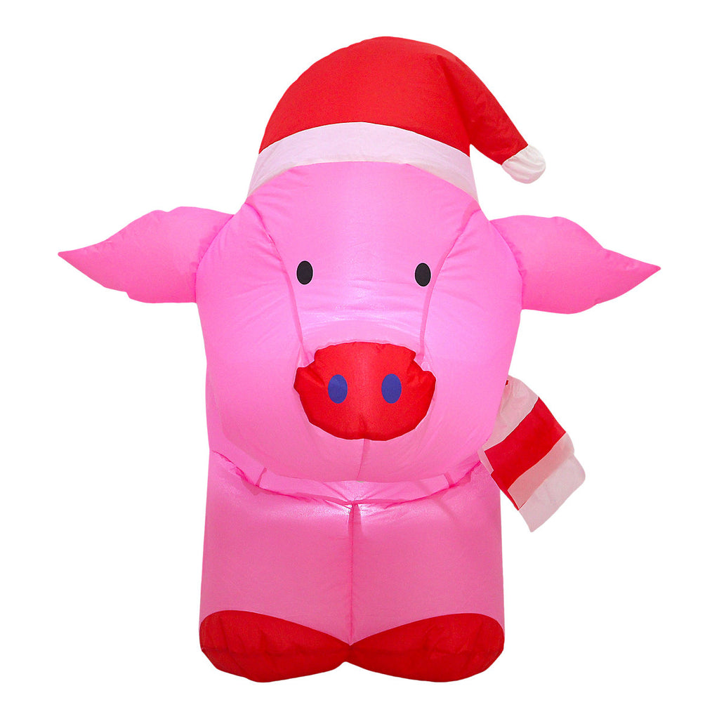 (H)0.76m LED Christmas Pig Inflatable