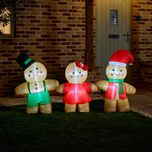 (H)1.01m LED Christmas Gingerbread man Inflatable