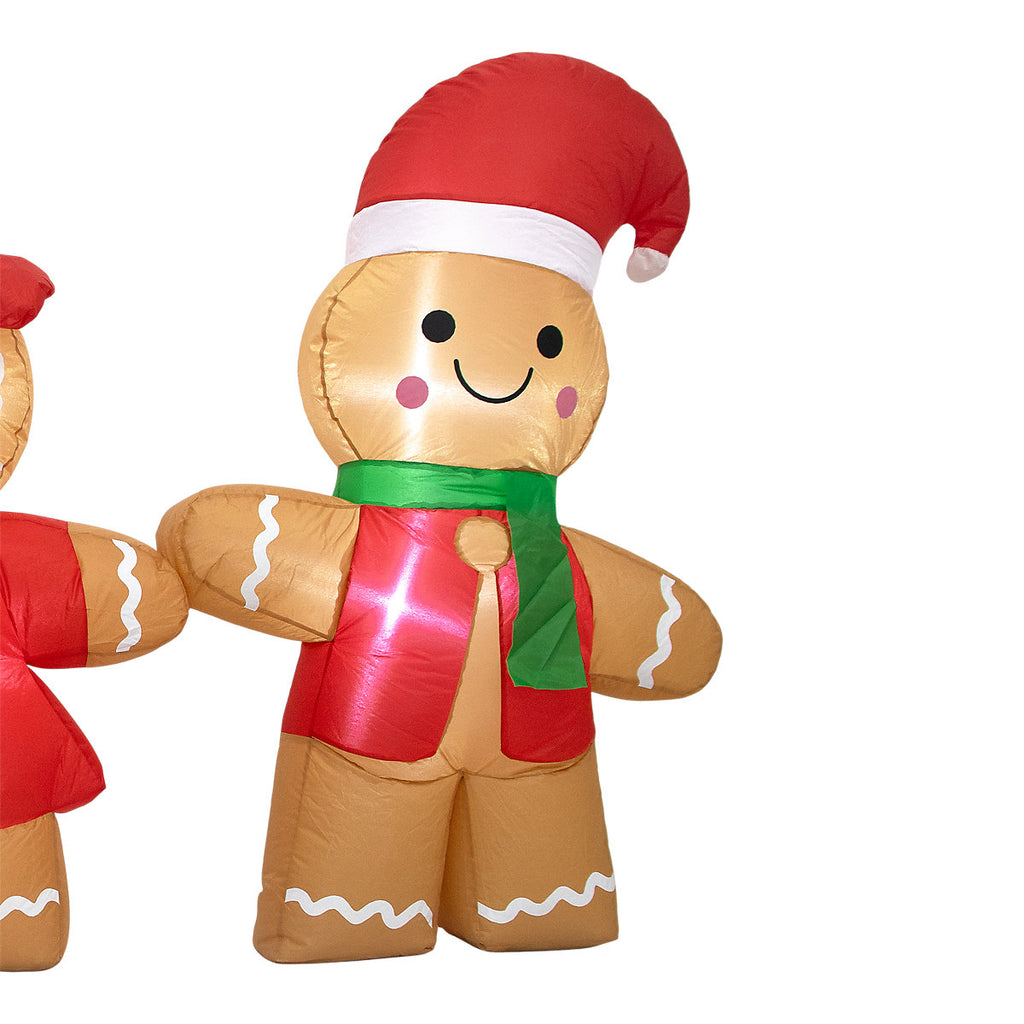 (H)1.01m LED Christmas Gingerbread man Inflatable