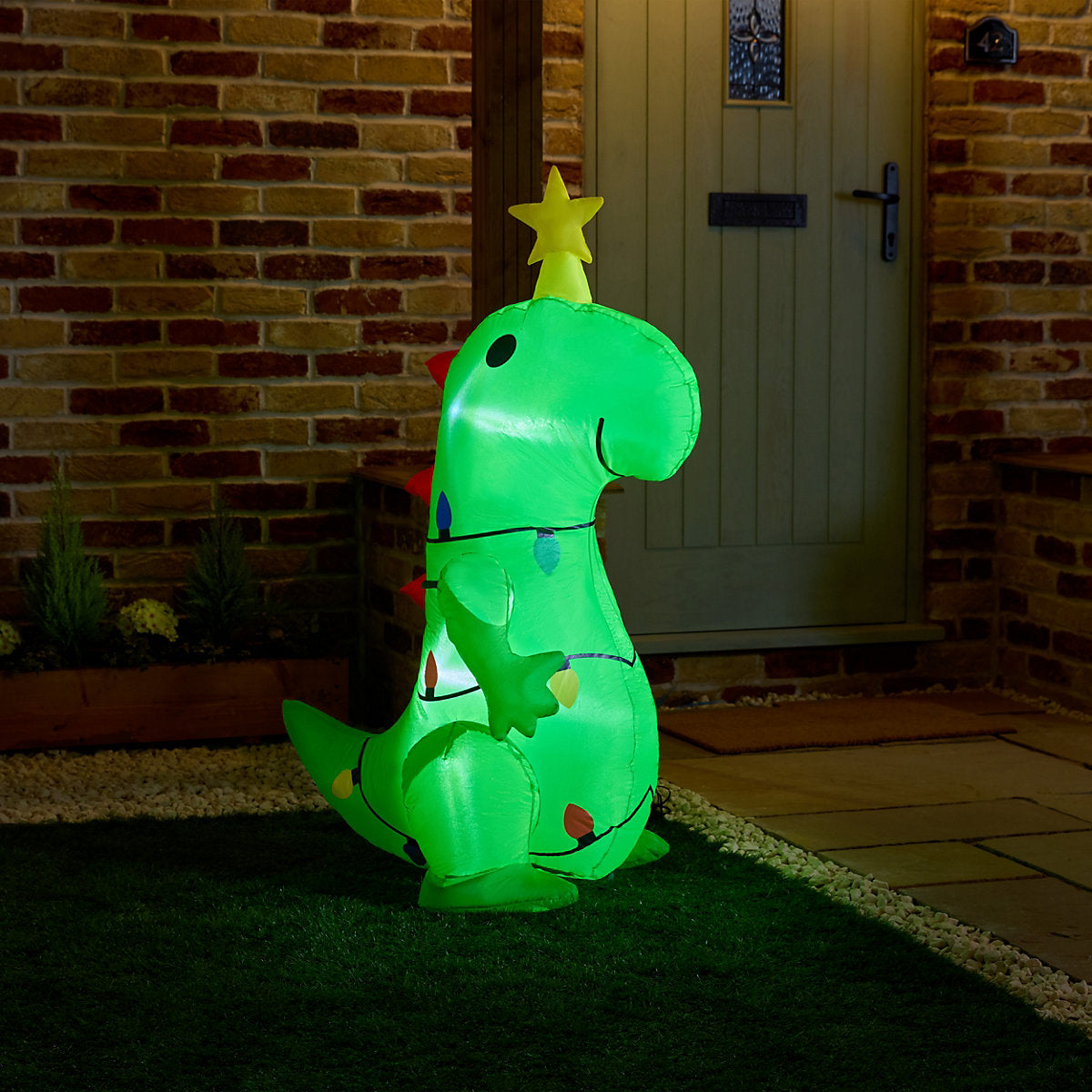 (H)1.07m LED Christmas Dinosaur Inflatable