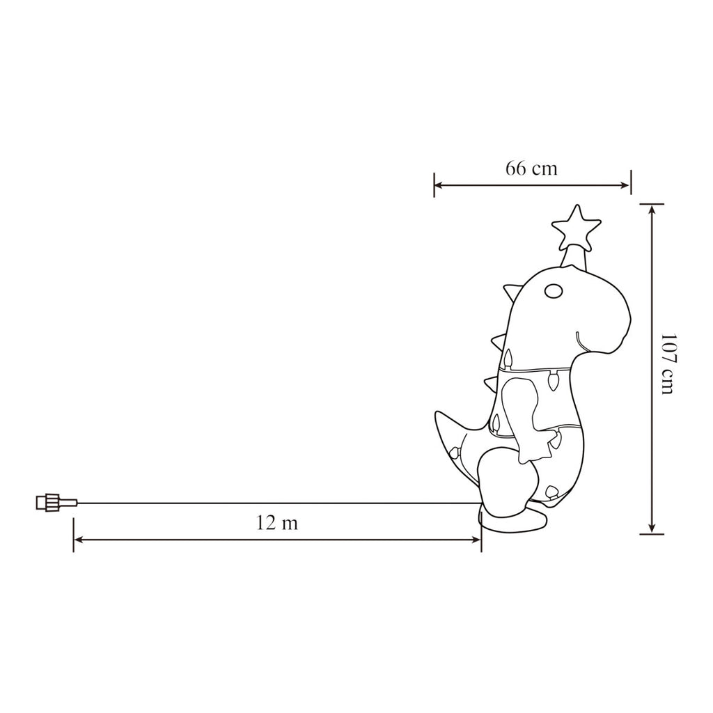 (H)1.07m LED Christmas Dinosaur Inflatable