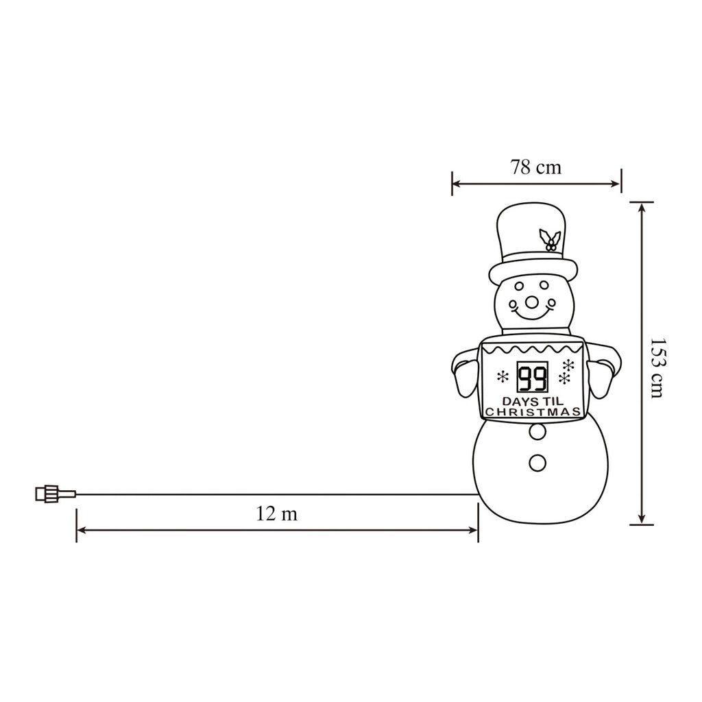 (H)1.53m LED Christmas Snowman Inflatable