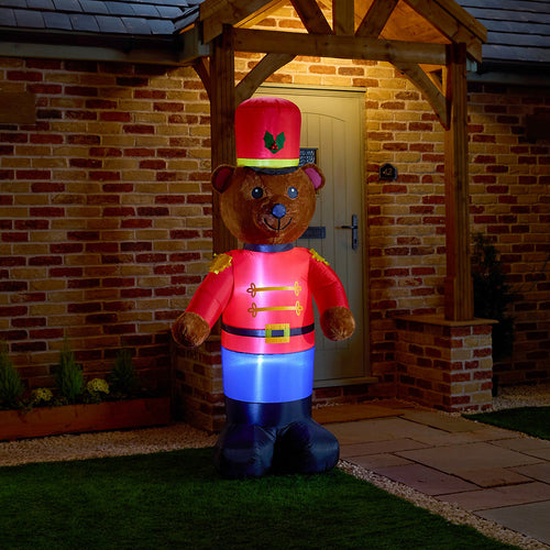 (H)1.83m LED Christmas Fluffy bear Inflatable
