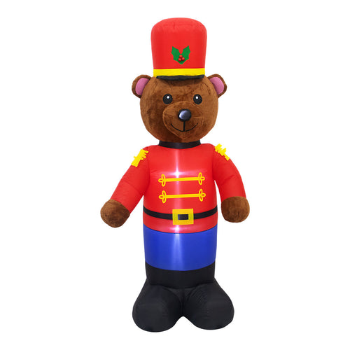 (H)1.83m LED Christmas Fluffy bear Inflatable