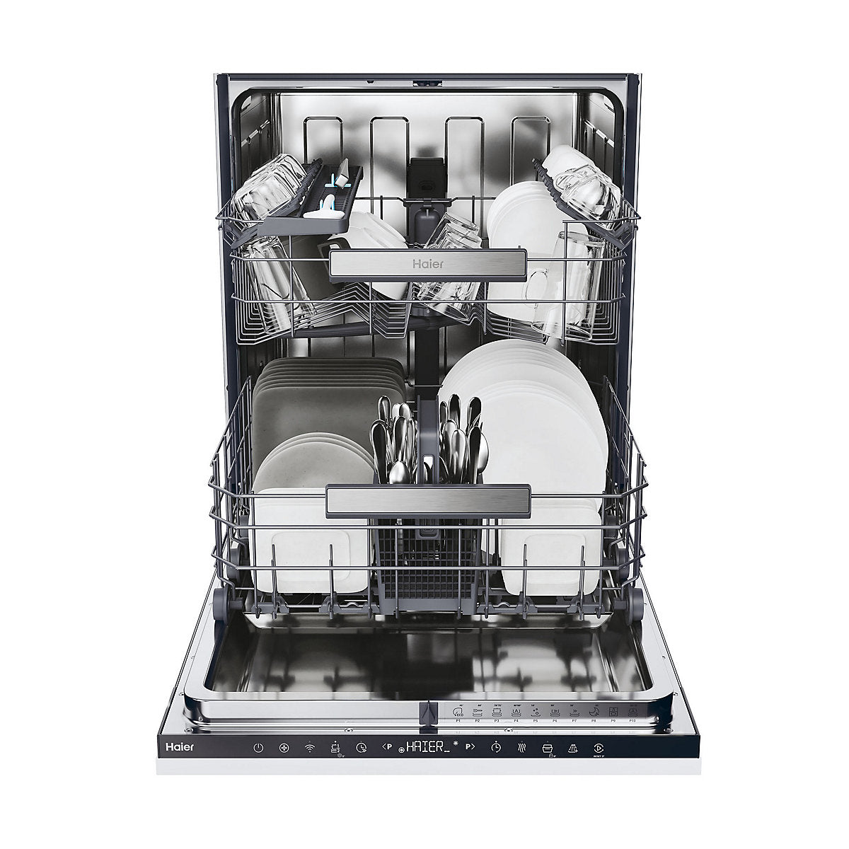 Haier XI 4C4S0SB-80 Integrated Full size Dishwasher - Black