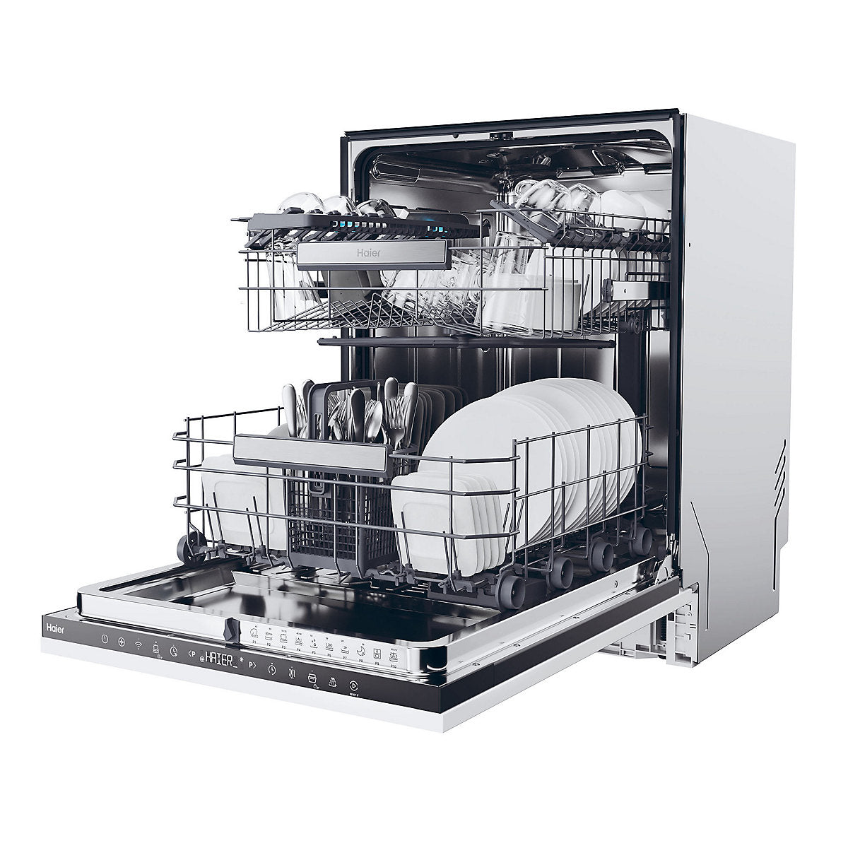 Haier XI 4C4S0SB-80 Integrated Full size Dishwasher - Black
