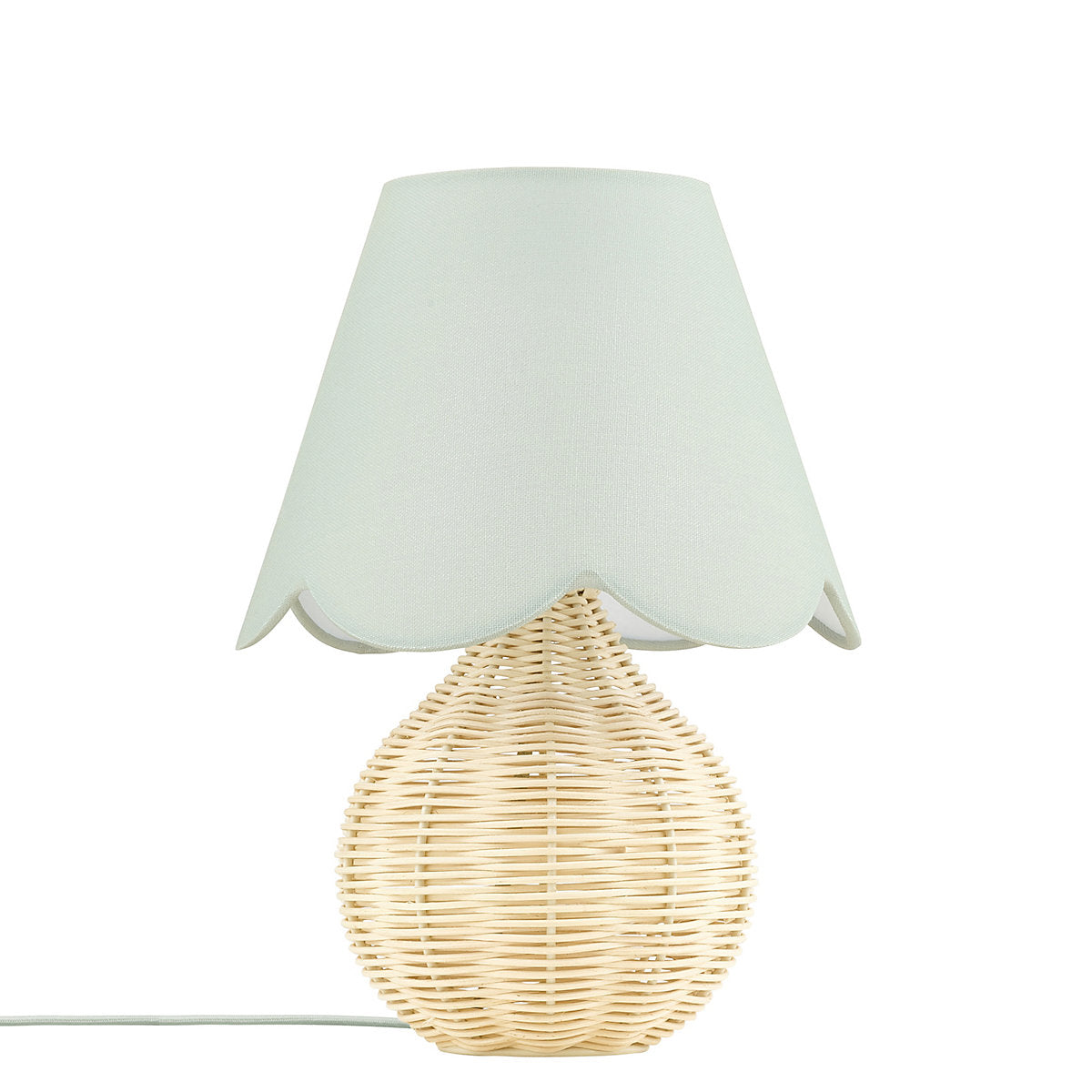 Harbour Studio Carnival Scalloped Round Matt Sage Table lamp
