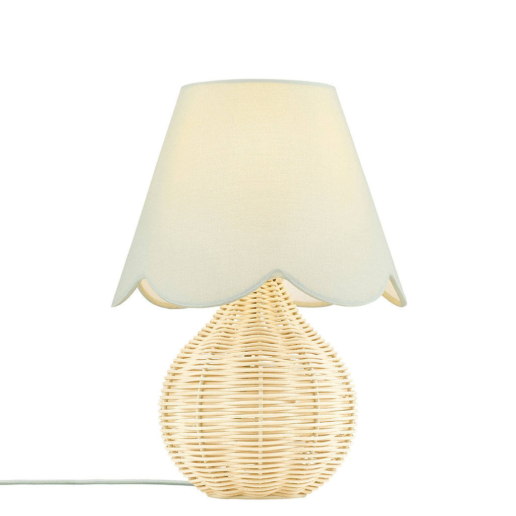 Harbour Studio Carnival Scalloped Round Matt Sage Table lamp