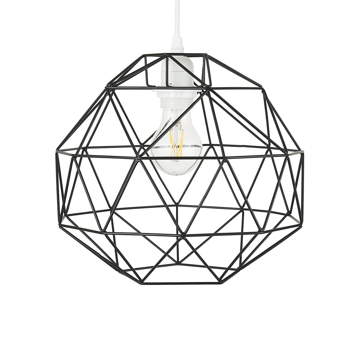 Harbour Studio Gamma Black Geometric Round Light shade (D)28cm