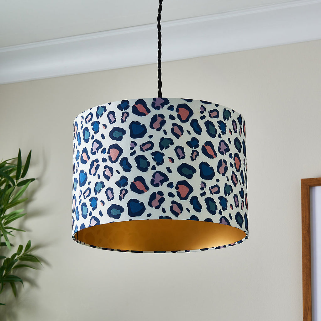 Harbour Studio Multicoloured Leopard Print Cylinder Lamp shade (D)30cm