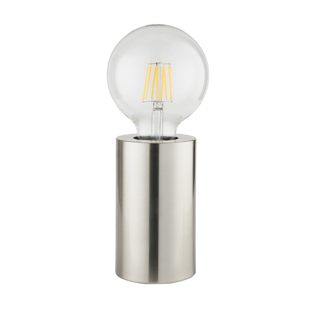 Harbour Studio Reno Cylinder Brushed Satin Chrome effect Table lamp base