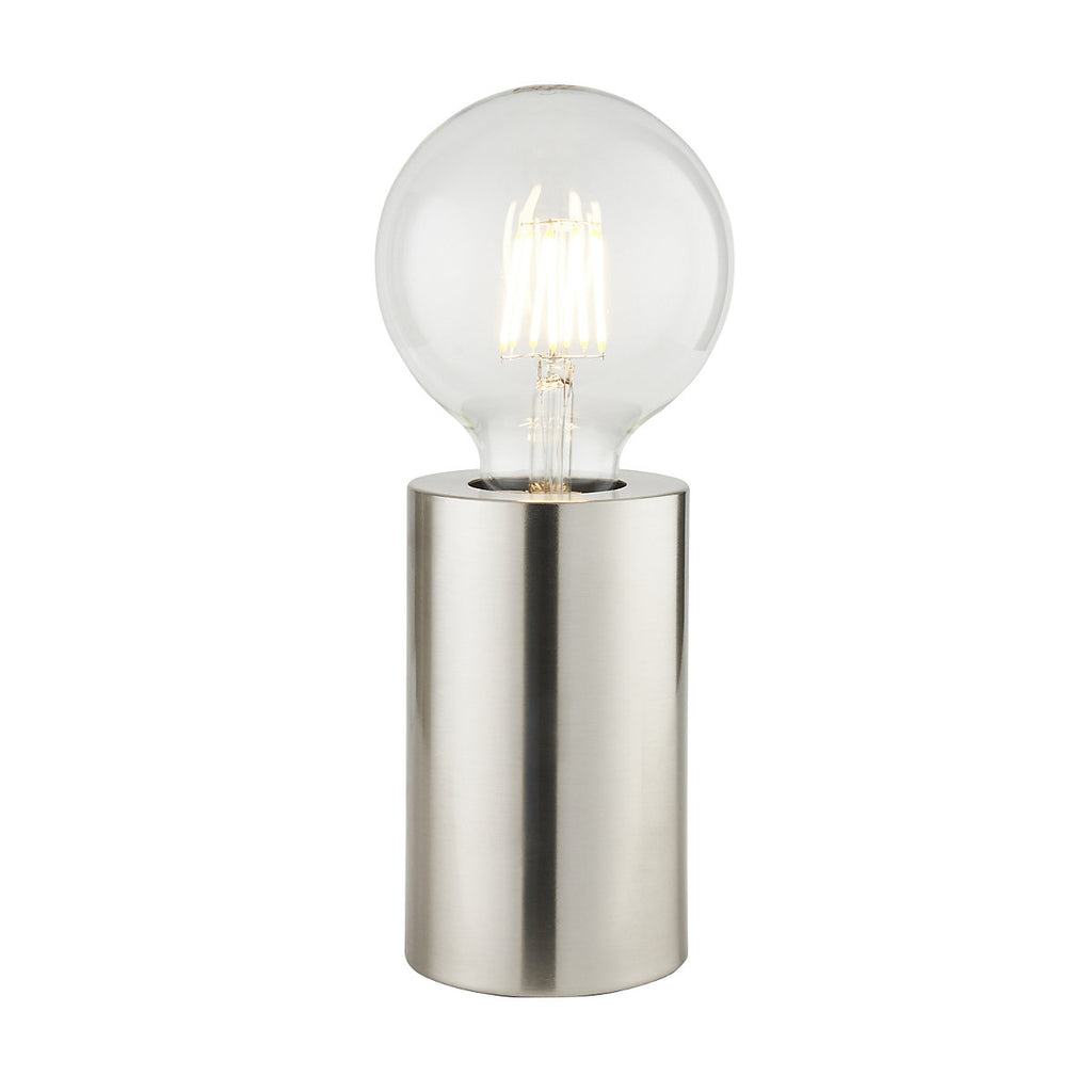 Harbour Studio Reno Cylinder Brushed Satin Chrome effect Table lamp base