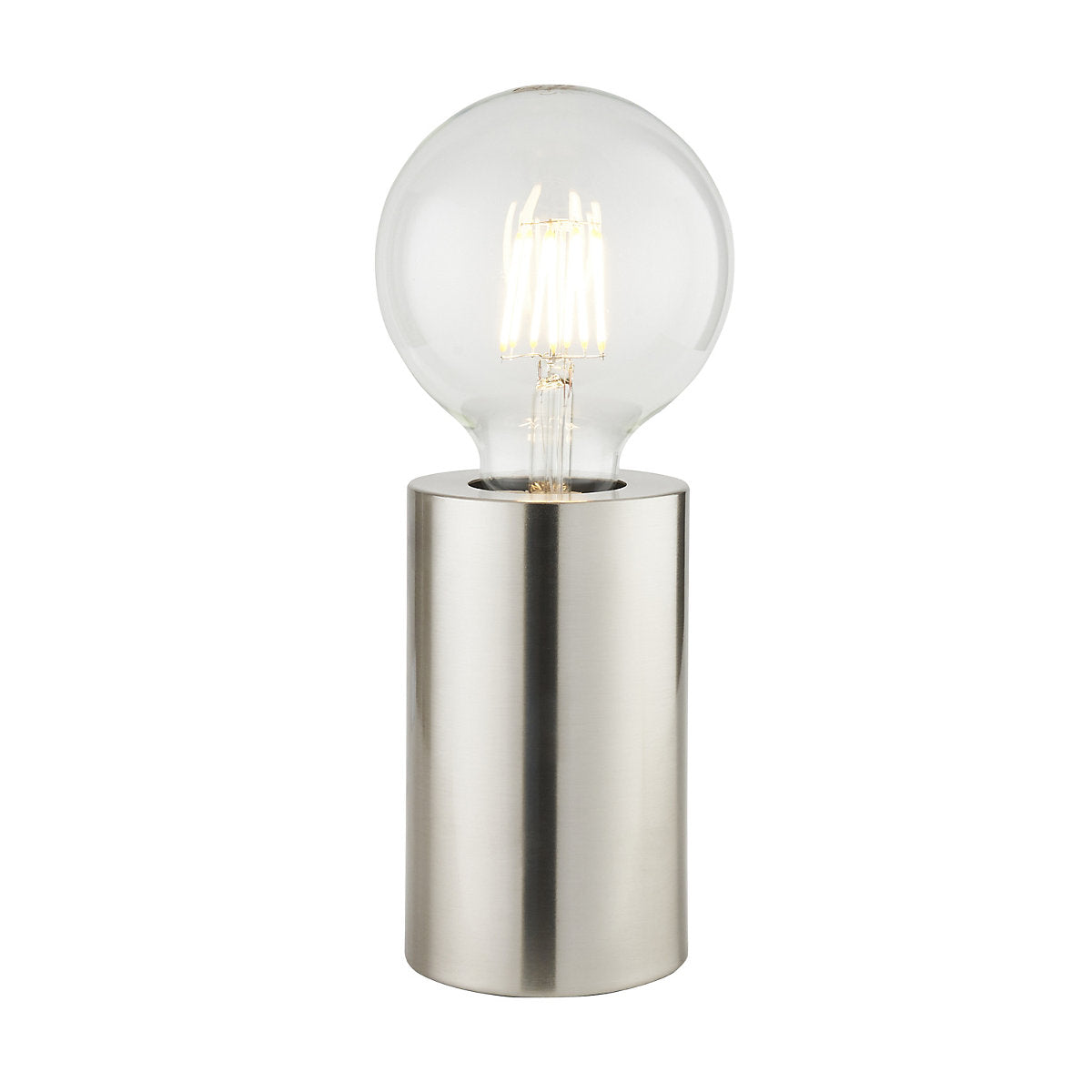 Harbour Studio Reno Cylinder Brushed Satin Chrome effect Table lamp base