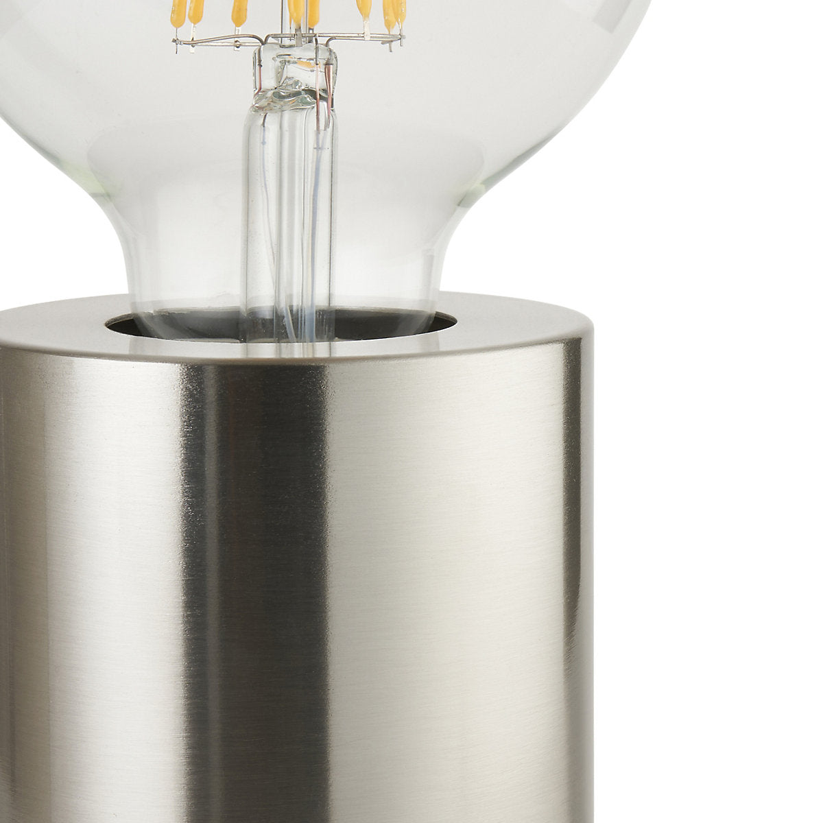 Harbour Studio Reno Cylinder Brushed Satin Chrome effect Table lamp base