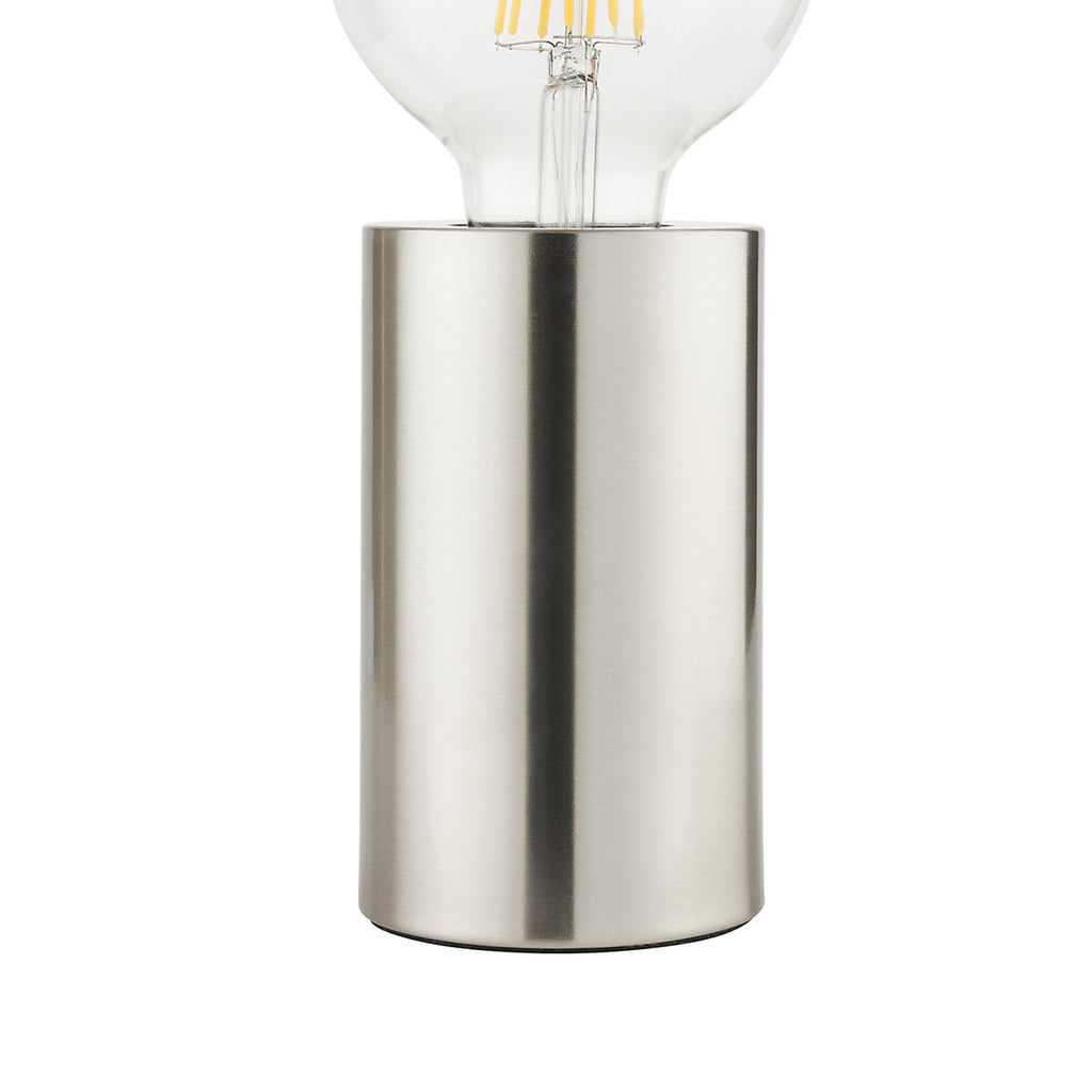 Harbour Studio Reno Cylinder Brushed Satin Chrome effect Table lamp base